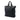 Black Prada Soft Calf Open Convertible Tote Satchel