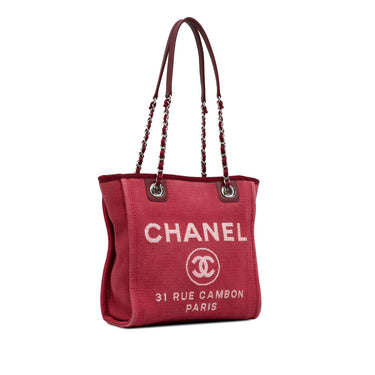 Red Chanel Mini Deauville Tote