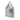 Silver Chanel Large Metallic Glazed Calfskin Perforated Rodeo Drive Satchel