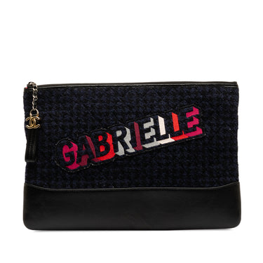 Blue Chanel Tweed Gabrielle Clutch Bag