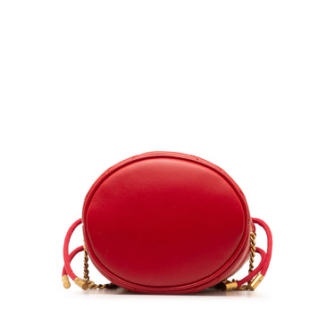 Red Gucci Mini GG Marmont Matelasse Bucket Bag