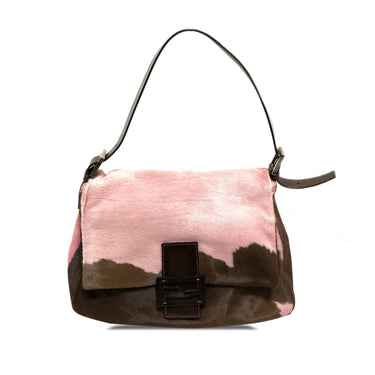 Pink Fendi Ponyhair Mamma Forever Shoulder Bag