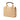 Beige Gucci Calfskin Turnlock Bamboo Top Handle Bag Satchel