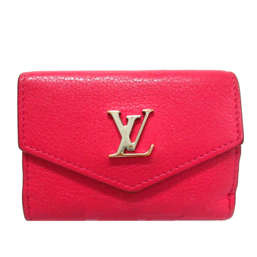 Red Louis Vuitton Leather Lockmini Wallet - Designer Revival