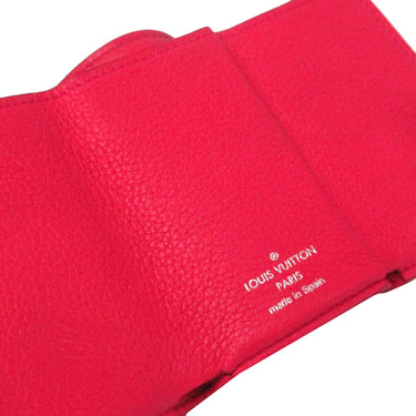 Red Louis Vuitton Leather Lockmini Wallet