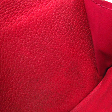 Red Louis Vuitton Leather Lockmini Wallet - Designer Revival