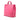 Pink Prada Vitello Daino Embossed Canapa Logo Open Convertible Tote Satchel