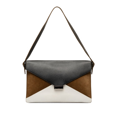 Black Celine Tricolor Diamond Shoulder Bag - Designer Revival