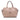 Beige LOEWE Anagram Leather Zipper Bag Satchel