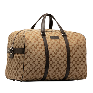 Brown Gucci GG Canvas Travel Bag