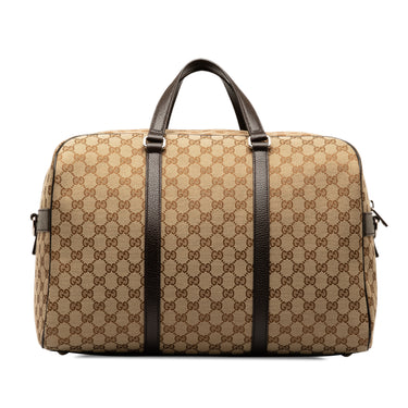 Brown Gucci GG Canvas Travel Bag - Designer Revival