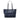Blue Prada Vitello Daino Canapa Logo Tote