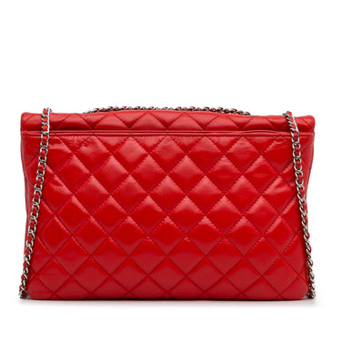 Red Chanel Maxi 3 Tender Touch Flap Shoulder Bag