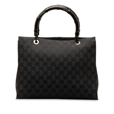 loewe anagram leather trimmed canvas tote