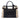 Black Burberry Medium Leather and House Check Sequin Banner Satchel