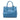 Blue Prada Vitello Daino Open Convertible Tote Satchel