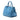 Blue Prada Vitello Daino Open Convertible Tote Satchel