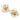 Gold Chanel Gold Plated Enamel Maltese Cross and Faux Pearl Push Back Earrings