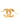 Gold Chanel CC Gold Plated Strass Pin Brooch