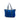 Blue Prada Saffiano Trimmed Tessuto Zip Top Convertible Tote Satchel