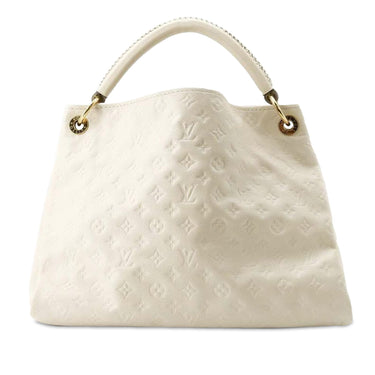 White Louis Vuitton Monogram Empreinte Artsy MM Hobo Bag - Designer Revival