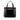 Black Burberry House Check Trimmed Leather Handbag