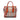 Beige Burberry Small Haymarket Check Coated Canvas Honeywood Tote Satchel