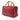 Red Gucci Medium Calfskin Bamboo Shopper Satchel