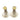Silver Chanel Brass Cut Out Logo Round Clip On Earrings