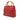 Red Gucci Small Calfskin Bamboo Shopper Satchel