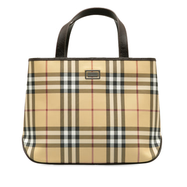 Tan Burberry Mini House Check Handbag - Designer Revival