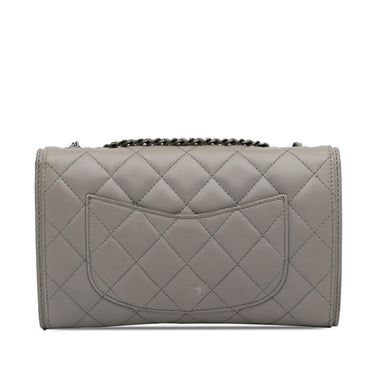 Gray Chanel Mini Lambskin Flap Crossbody Bag - Designer Revival