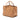 Beige Prada Vitello Daino Front Pocket Open Convertible Tote Satchel