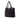 Black Gucci Large Pebbled Calfskin Bamboo Jungle Convertible Tote Satchel - Designer Revival