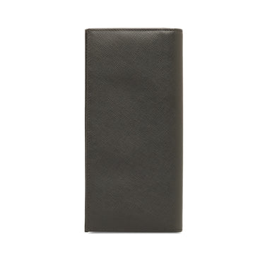 Gray Prada Saffiano Leather Wallet
