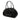 Black Prada Vitello Drive Trimmed Tessuto Bowler Bag Handbag
