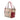 Beige Burberry Small Leather Trimmed Haymarket Check Coated Canvas Canterbury Tote