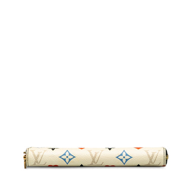 White Louis Vuitton Monogram Game On Zippy Wallet - Designer Revival