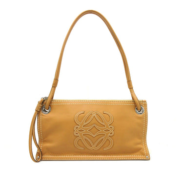 Tan Loewe Anagram Shoulder Bag - Designer Revival