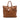 Brown Prada Vitello Daino Open Convertible Tote Satchel