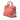 Pink Burberry Medium Leather and House Check Canvas Banner Satchel