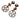 Brown Hermès Buffalo Horn Ava Drop Push Back Earrings