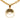 Gold Chanel CC Gold Plated Round Pendant Necklace