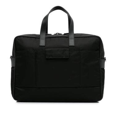 Black Prada Tessuto and Saffiano Business Bag