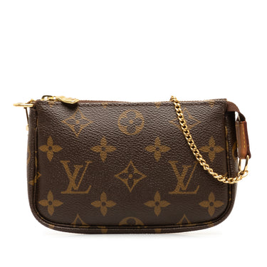 Brown Louis Vuitton Monogram Mini Pochette Accessoires Shoulder Bag - Designer Revival
