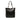 Black Dior Medium Patent Cannage Vertical Soft Shopping Tote