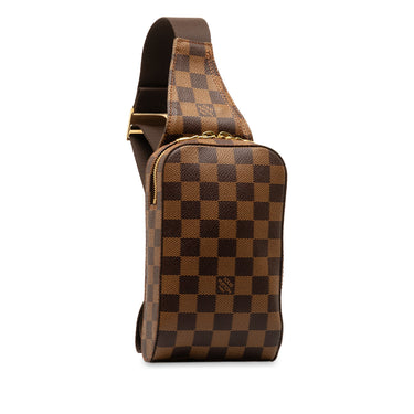 Brown Louis Vuitton Damier Ebene Geronimos Crossbody Bag - Designer Revival