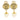 Gold Chanel Gold Plated Faux Pearl Logo Clip on Drop Earrings