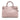 Pink Burberry Medium Leather and House Check Banner Satchel