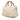 White Gucci Medium Calfskin Bamboo Shopper Boston Bag Satchel
